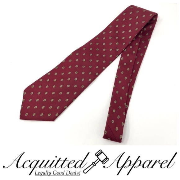 Dior Other - Christian Dior Classic Burgundy Everyday Silk Tie